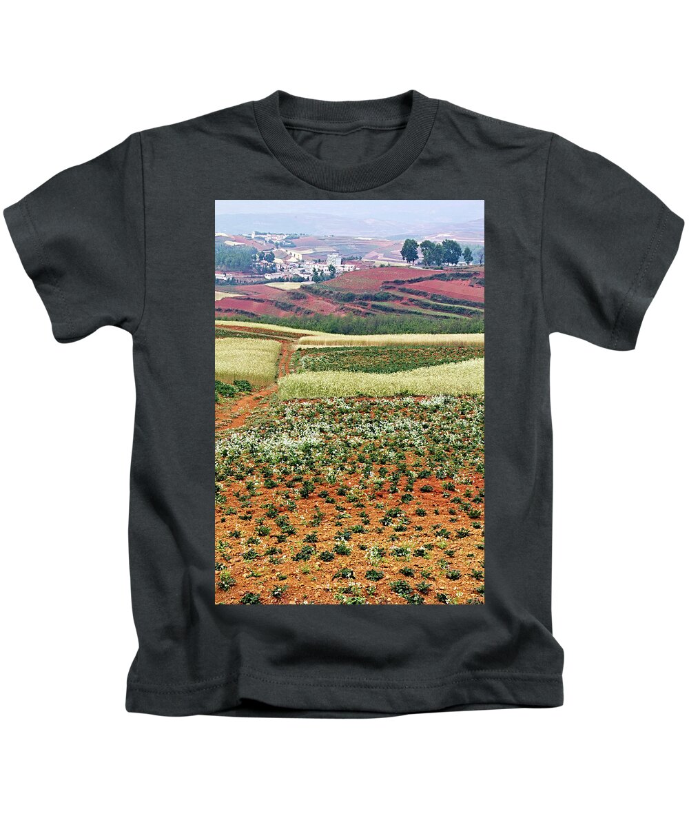 China Kids T-Shirt featuring the photograph Fields of the Redlands - 2 by Marla Craven