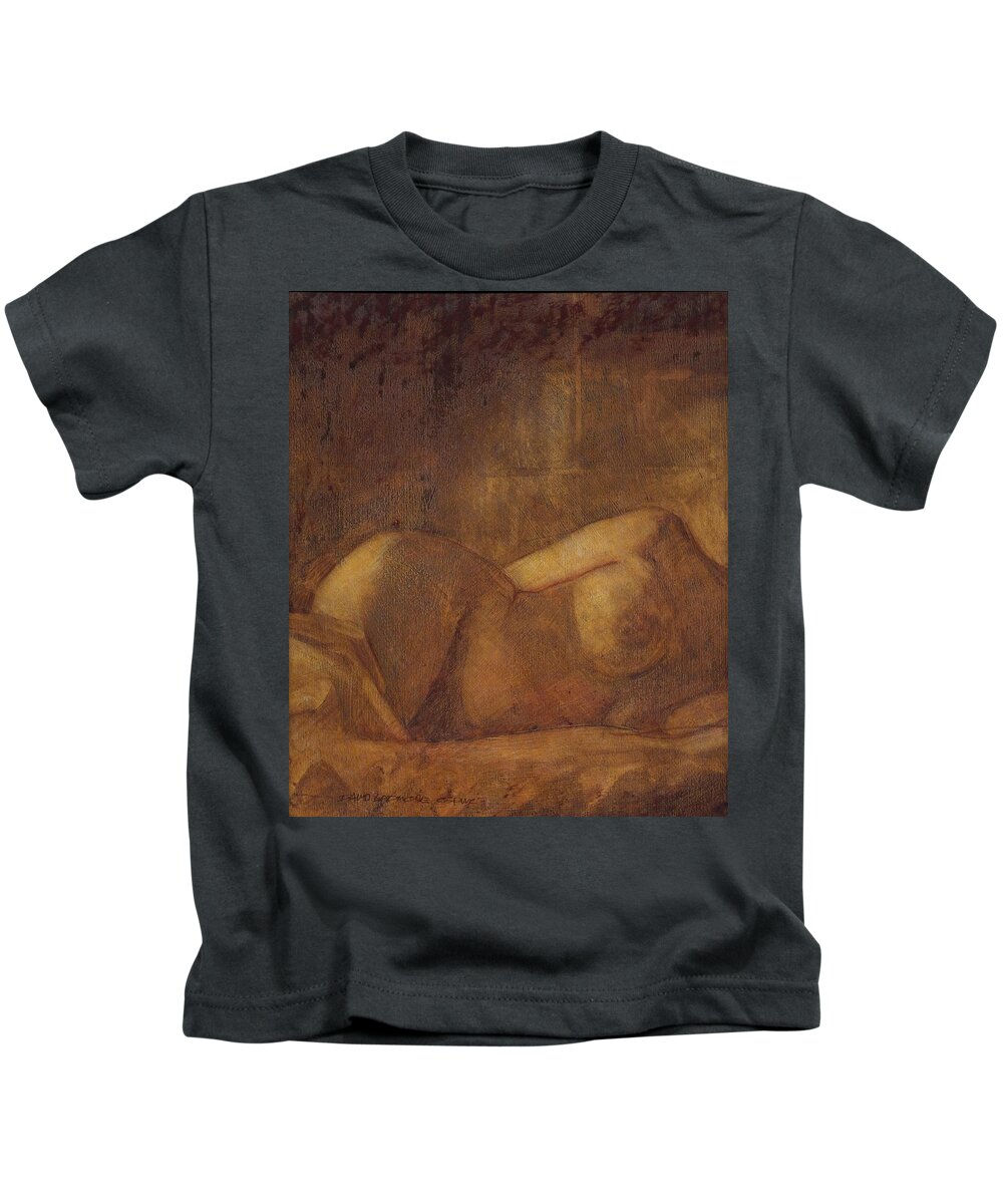 Nude Kids T-Shirt featuring the painting Figure Study by David Ladmore