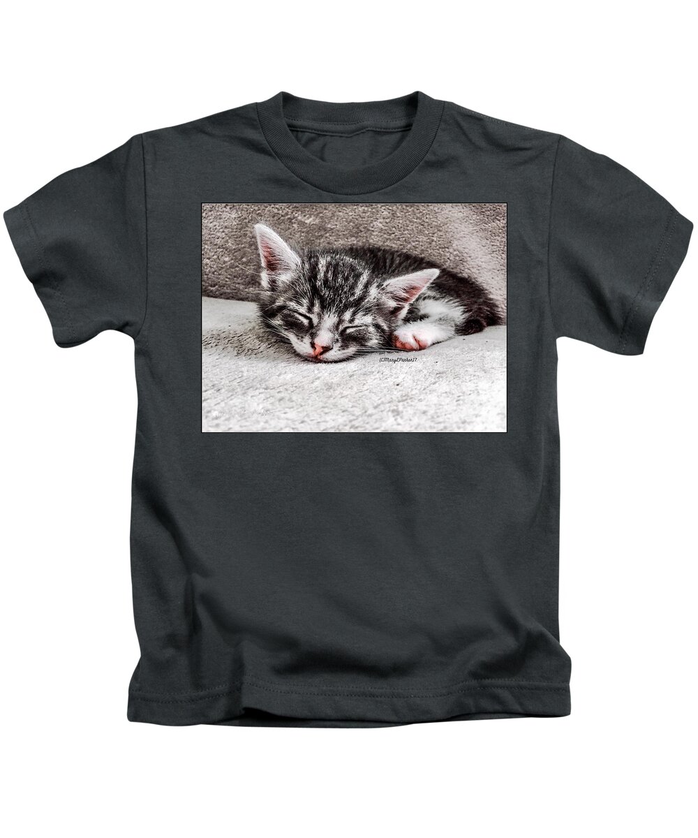 Photograph Kids T-Shirt featuring the photograph Finally ASleep copyright Mary Lee Parker 17 by MaryLee Parker