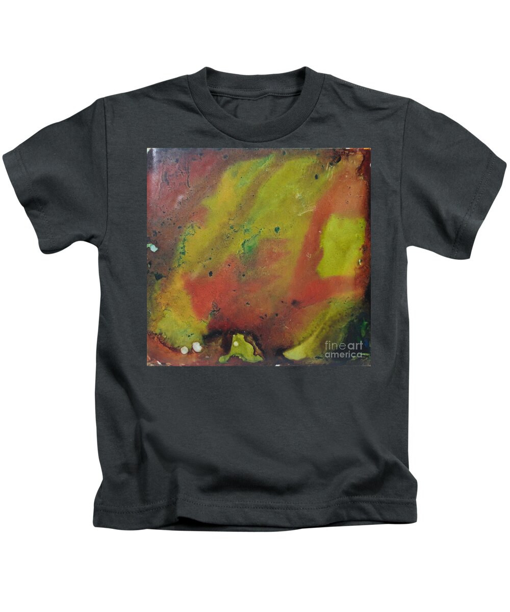 Alcohol Kids T-Shirt featuring the painting Fire Starter by Terri Mills