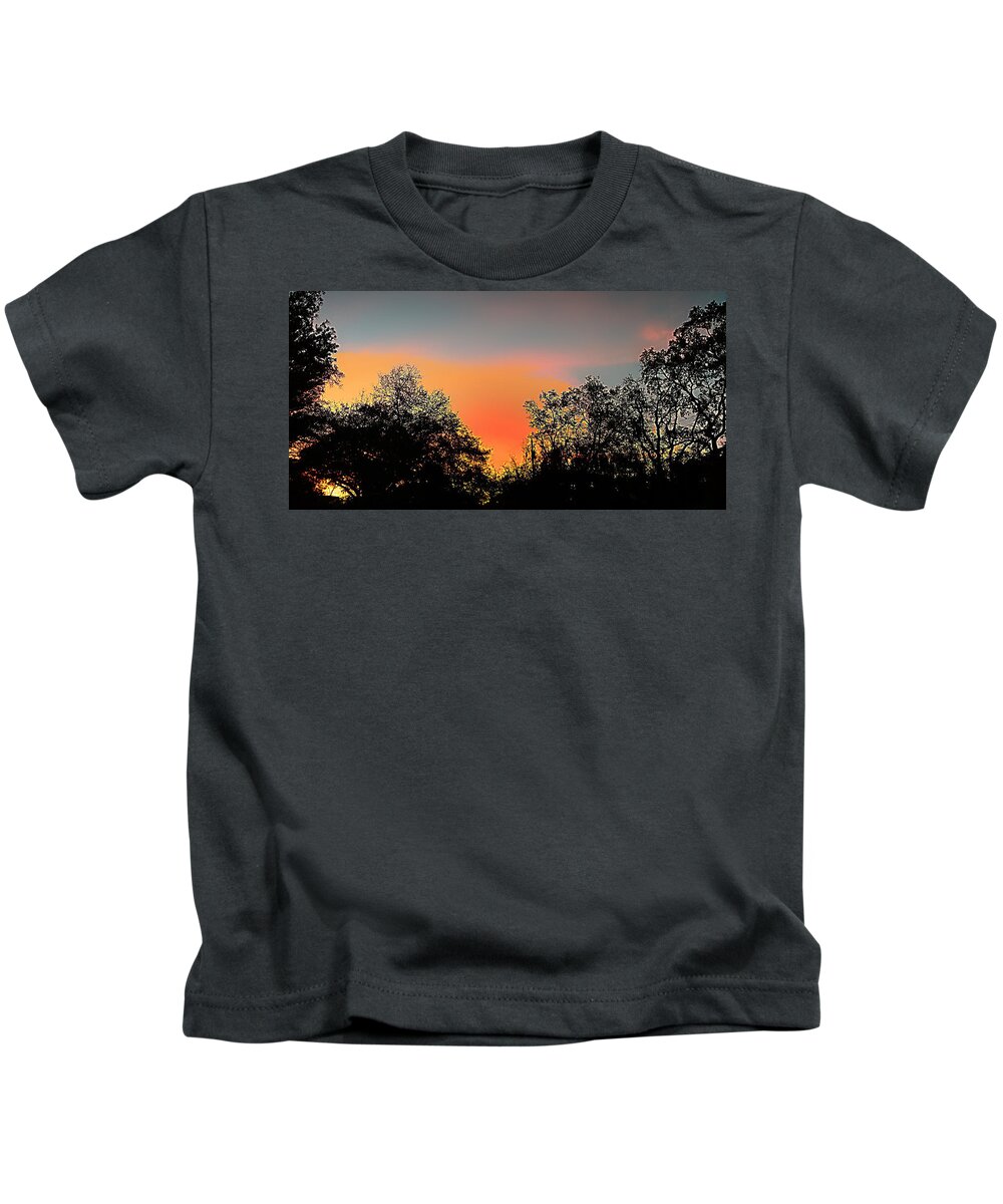 Steve Sperry Mighty Sight Studio Abstract Landscape Kids T-Shirt featuring the painting Firefly by Steve Sperry