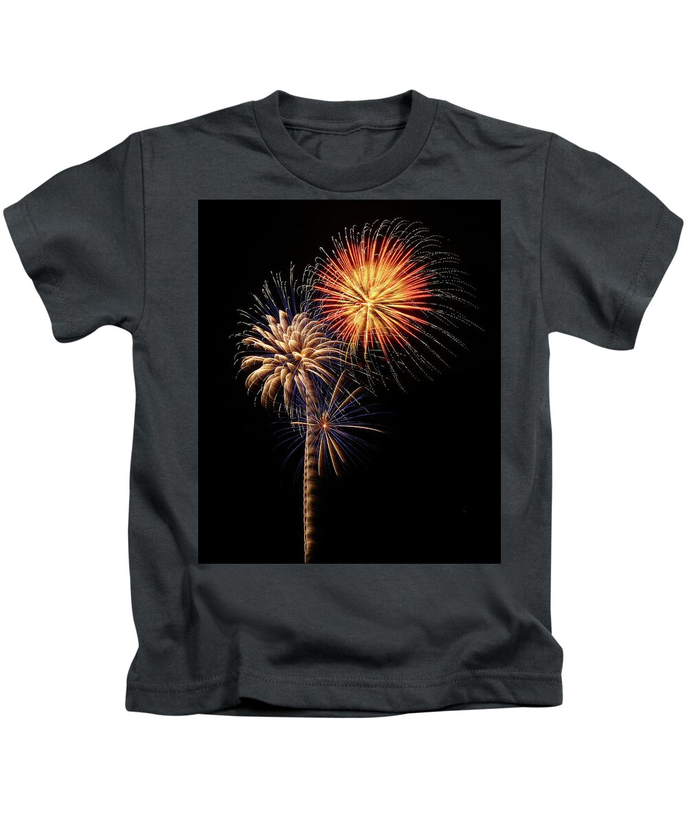 Fireworks Kids T-Shirt featuring the photograph Firework Eyecandy by Elaine Malott