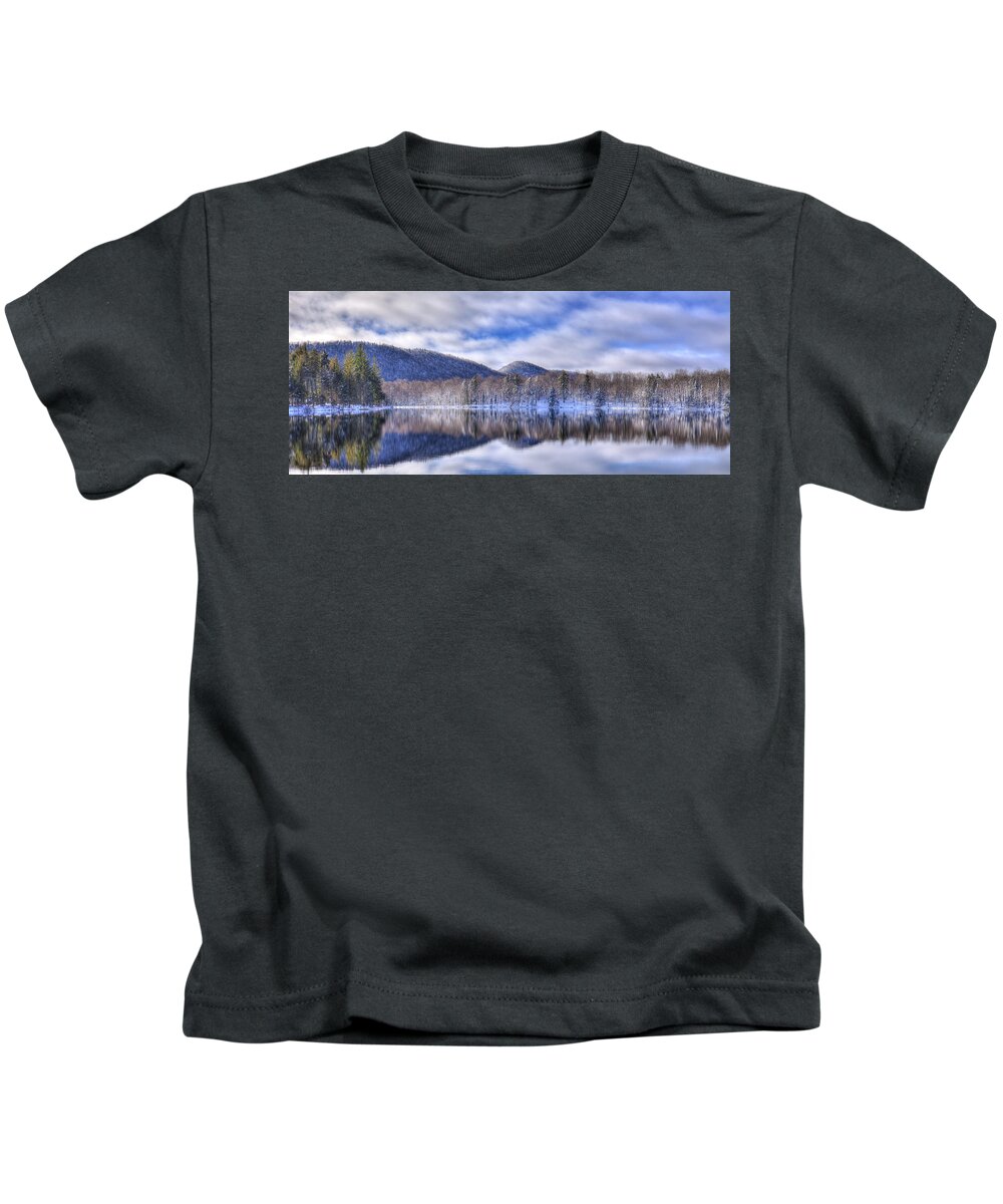 Landscape Kids T-Shirt featuring the photograph First Snow on West Lake by David Patterson
