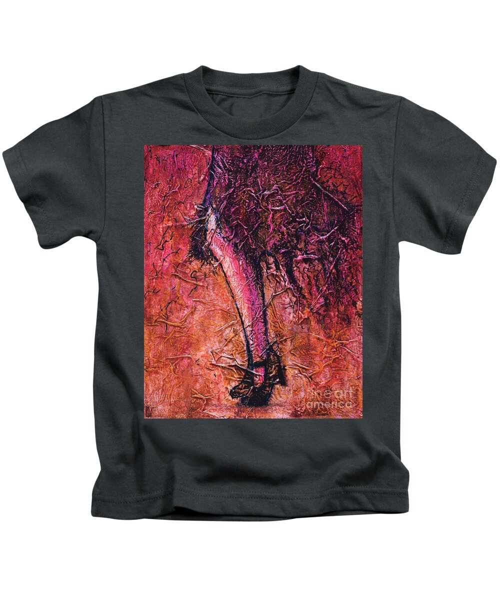 #art #1920s #missfisher #flapper #allisonconstantino Kids T-Shirt featuring the painting Flapper by Allison Constantino