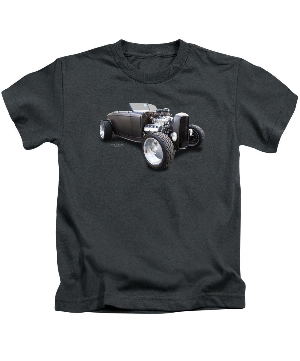 Car Kids T-Shirt featuring the photograph Flat Black by Keith Hawley