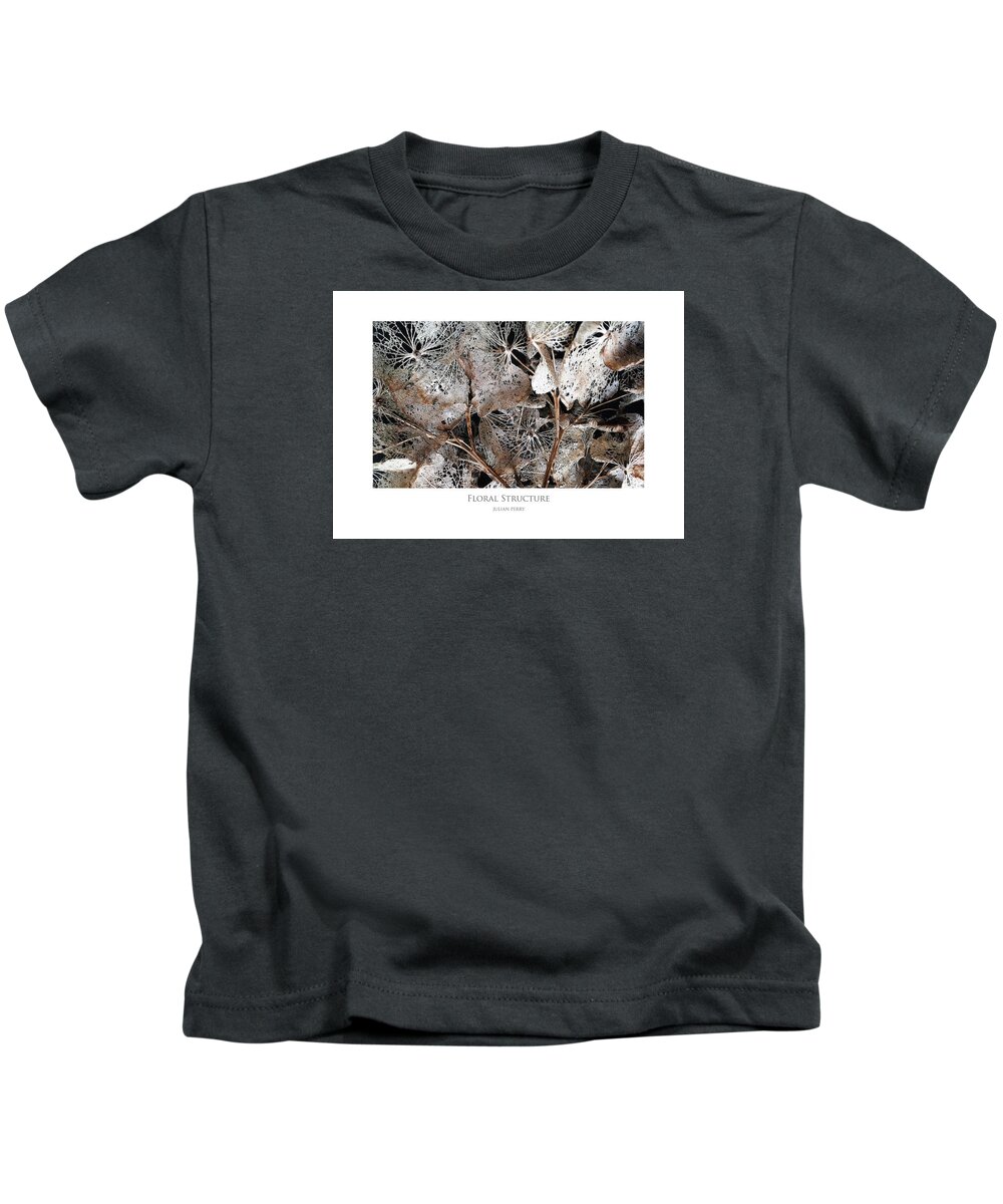 Hydranga Kids T-Shirt featuring the digital art Floral Structure by Julian Perry