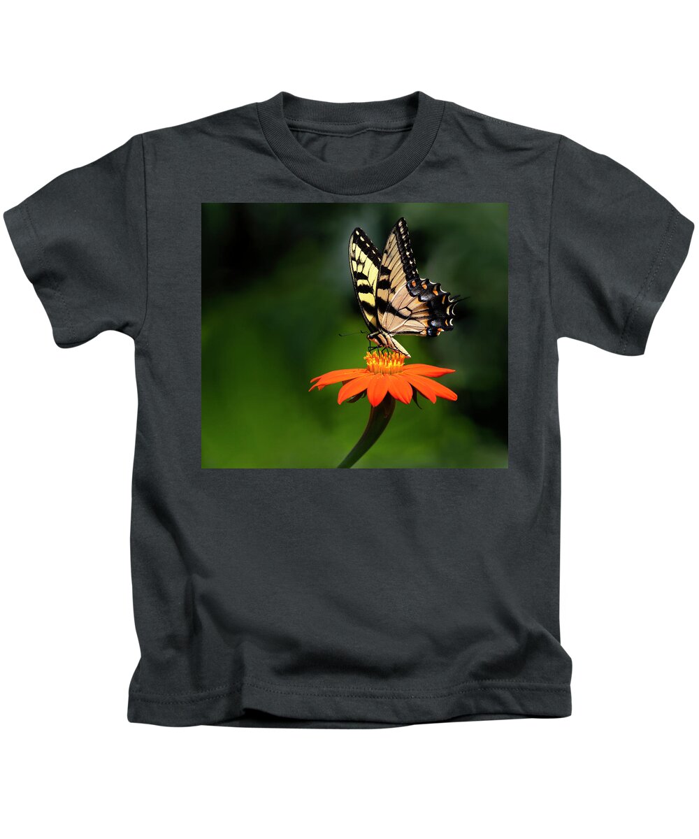 Butterfly Kids T-Shirt featuring the photograph Flower Dance by Art Cole