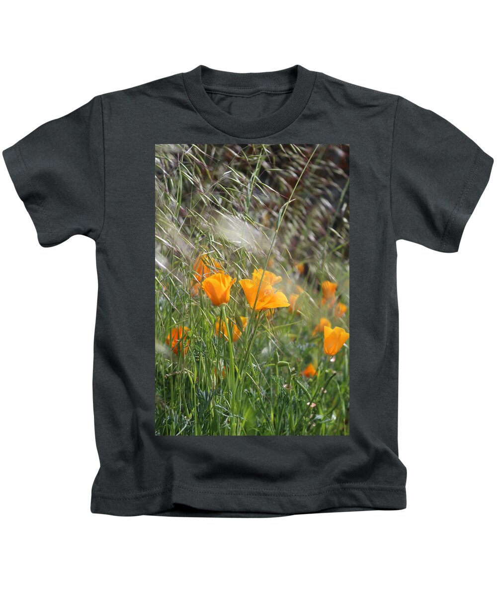 Poppies Kids T-Shirt featuring the photograph Flower Dream by Erin Finnegan