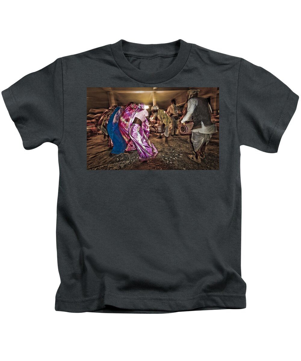 Folk Kids T-Shirt featuring the photograph Folk Dance by Hitendra SINKAR