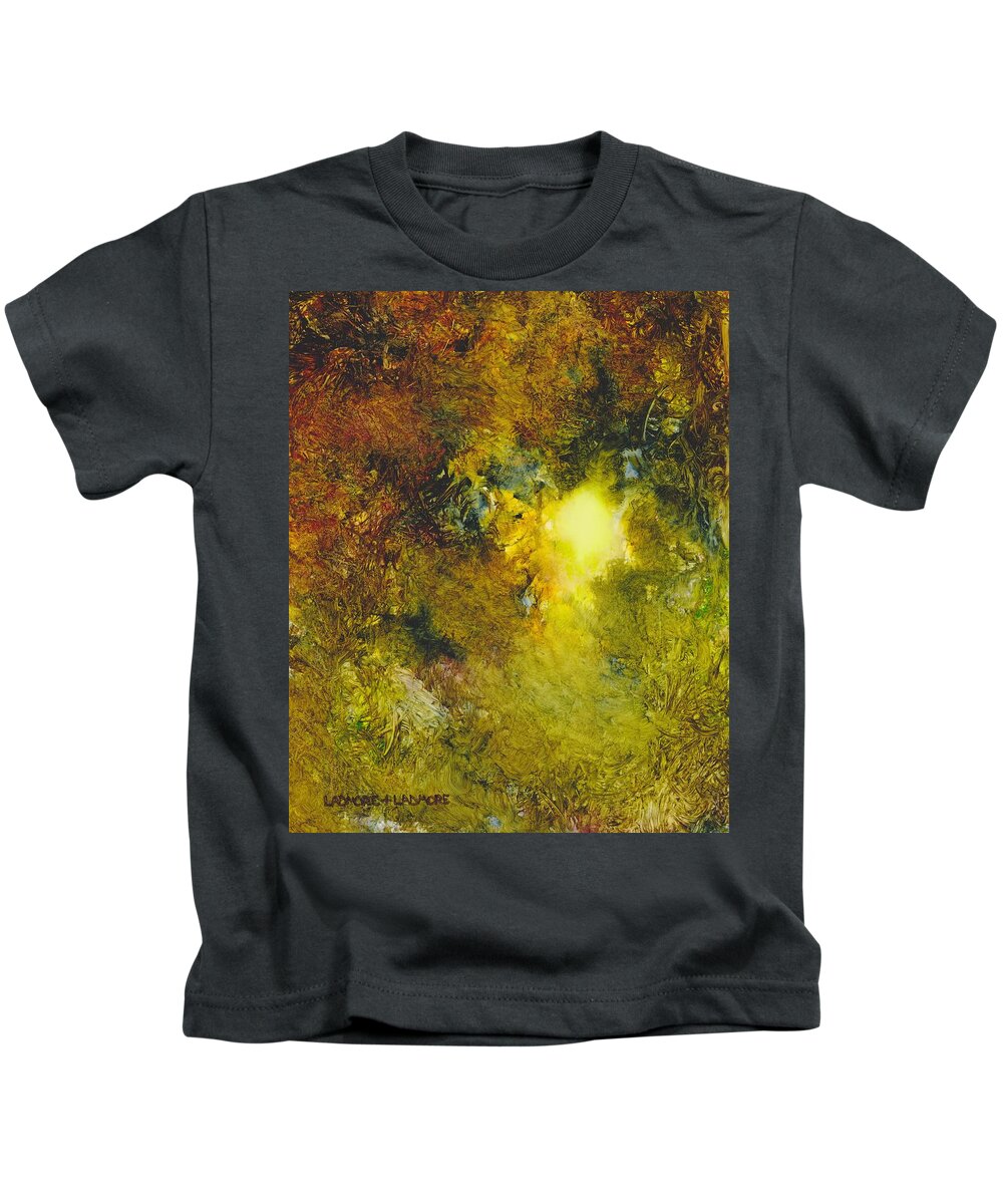 Forest Kids T-Shirt featuring the painting Forest Light 65 by David Ladmore