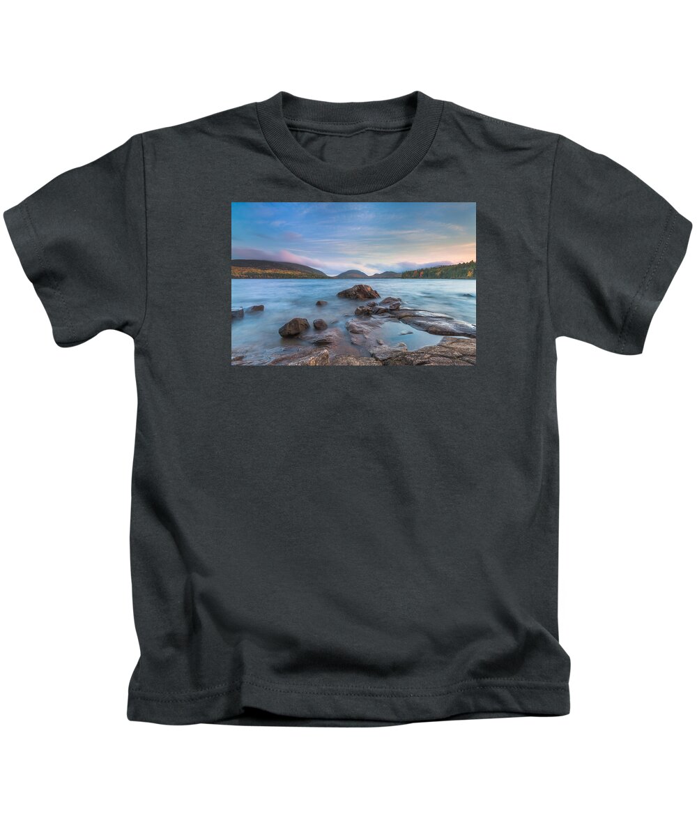 Acadia Kids T-Shirt featuring the photograph Forgotten Shore by Arti Panchal