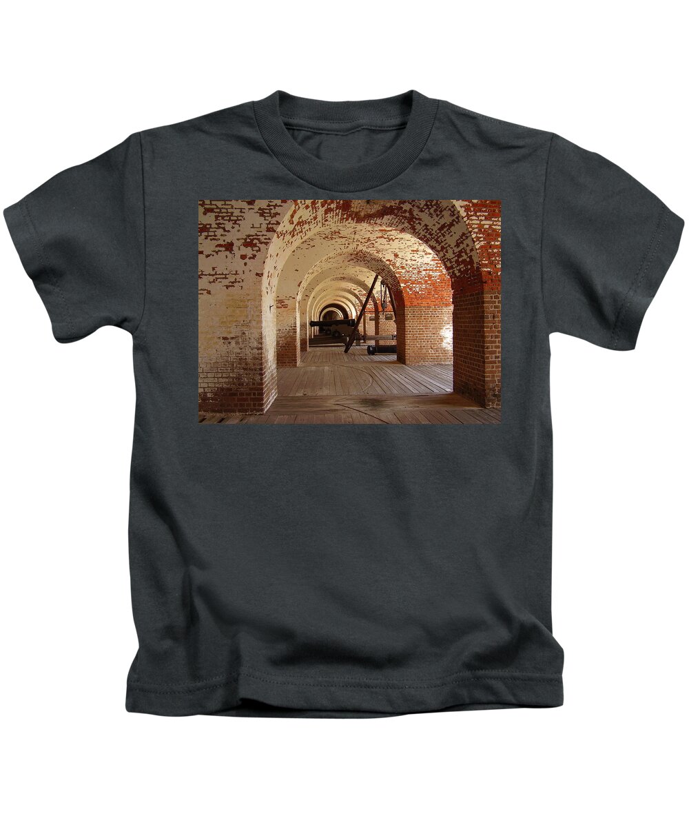 Fort Pulaski Kids T-Shirt featuring the photograph Fort Pulaski II by Flavia Westerwelle