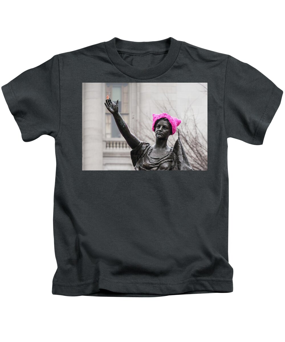 Madison Kids T-Shirt featuring the photograph Forward - Madison - Wisconisin by Steven Ralser