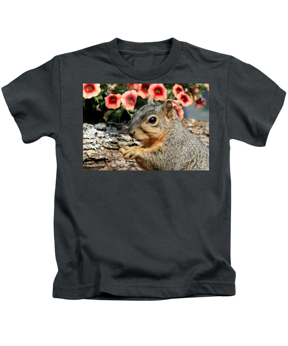 Nature Kids T-Shirt featuring the photograph Fox Squirrel Portrait by Sheila Brown