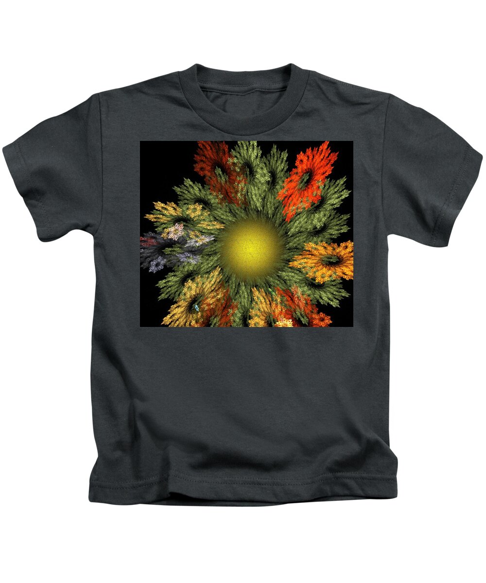 Fantasy Kids T-Shirt featuring the digital art Fractal Floral 12-05-09 by David Lane