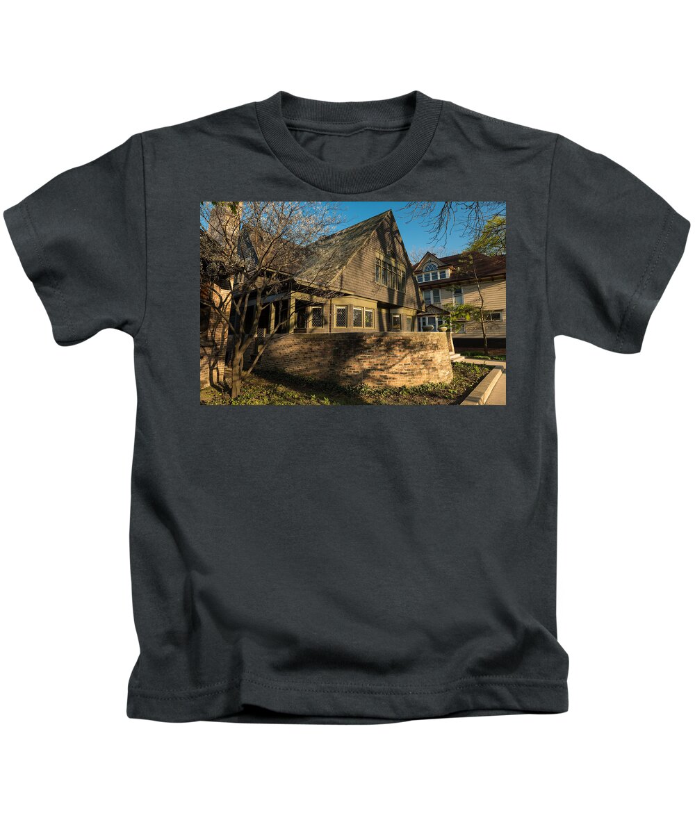 Unravel Men Matematisk Frank Lloyd Wright Home and Studio Kids T-Shirt by Steve Gadomski - Pixels