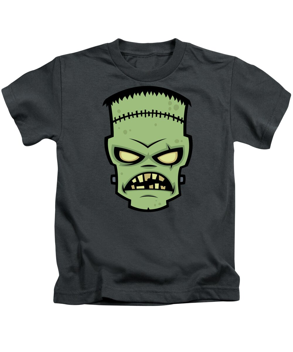 Frankenstein Kids T-Shirt featuring the digital art Frankenstein Monster by John Schwegel