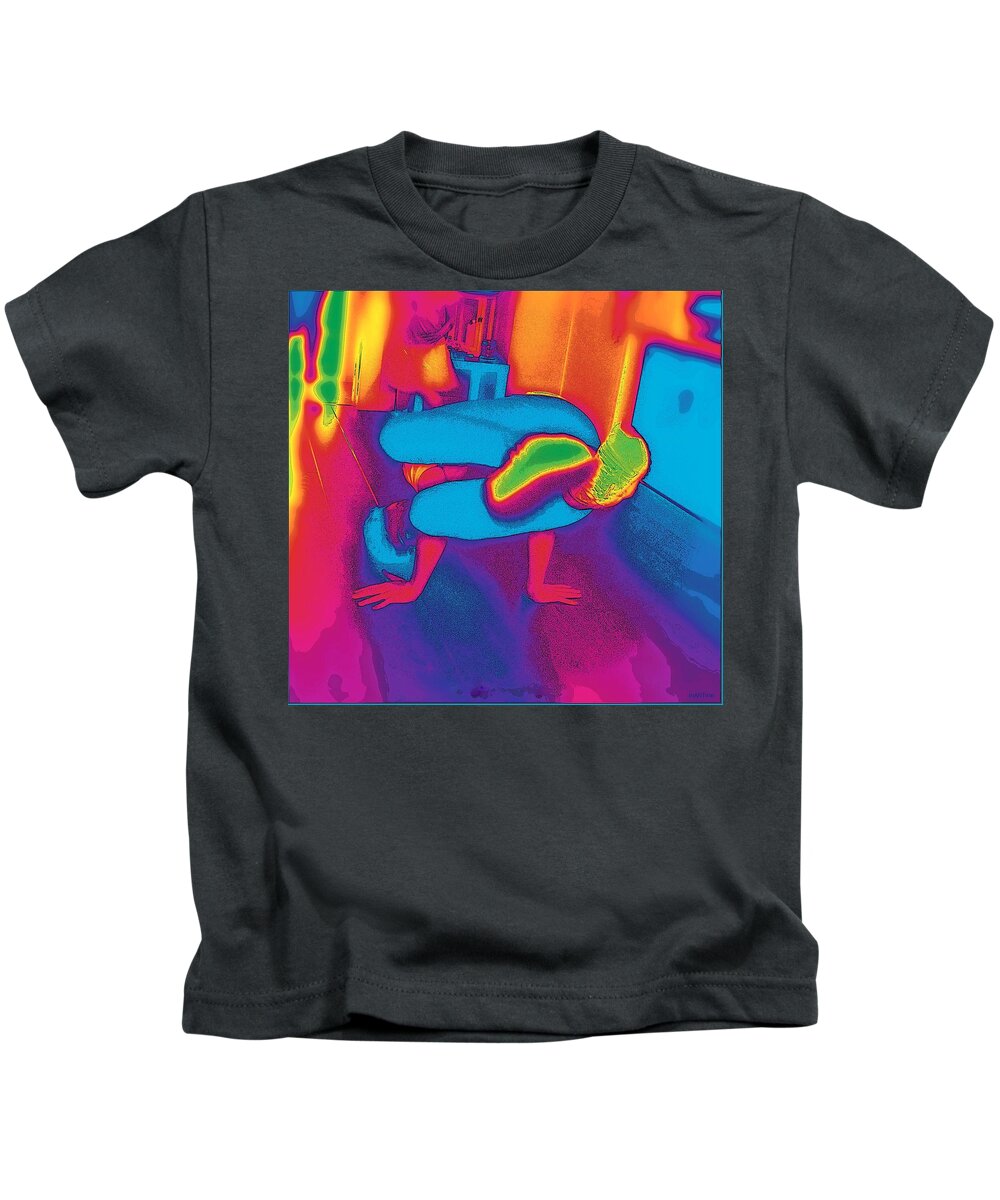 Hip Hop Kids T-Shirt featuring the digital art Freeze by Martine Murphy