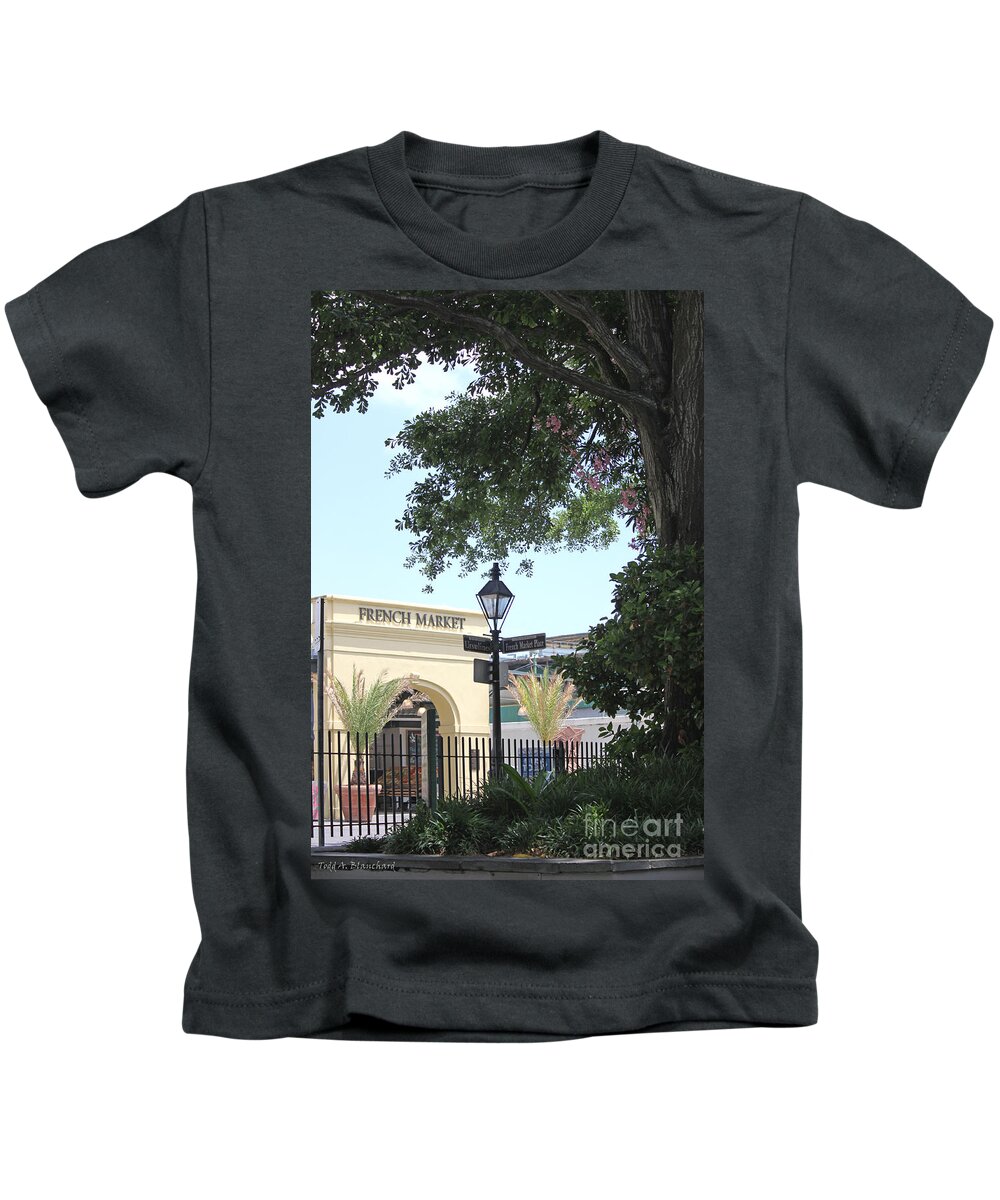 Landscape Kids T-Shirt featuring the photograph French Market by Todd Blanchard