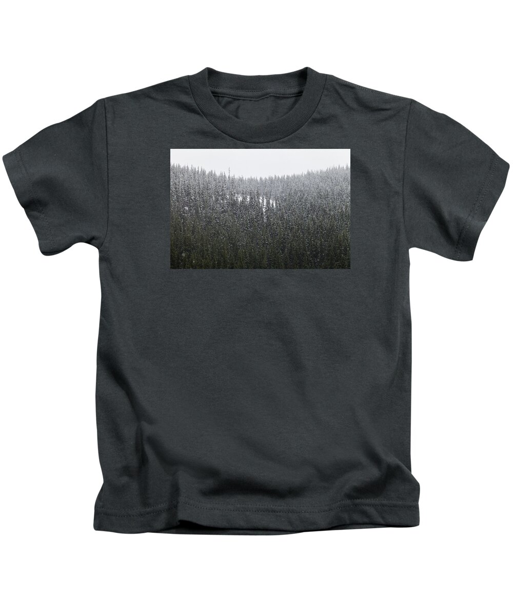Central Oregon Kids T-Shirt featuring the photograph Fresh Snow by Scott Slone