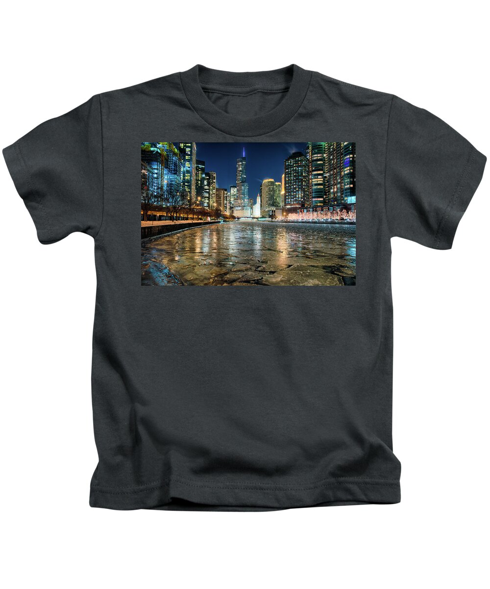 Chicago Kids T-Shirt featuring the photograph Frozen I by Raf Winterpacht