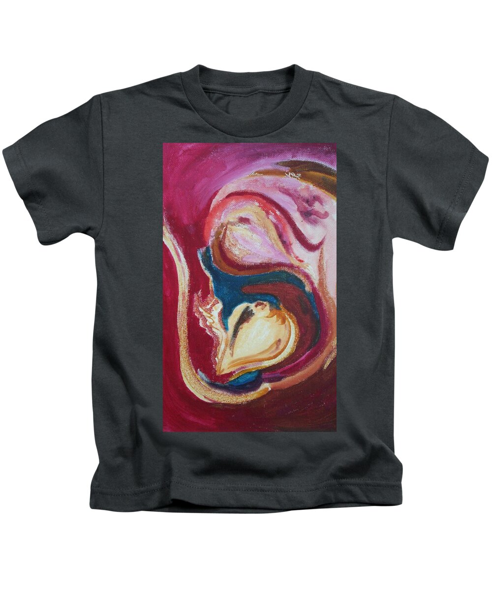 Oil Painting Kids T-Shirt featuring the painting Garlic by Suzanne Udell Levinger