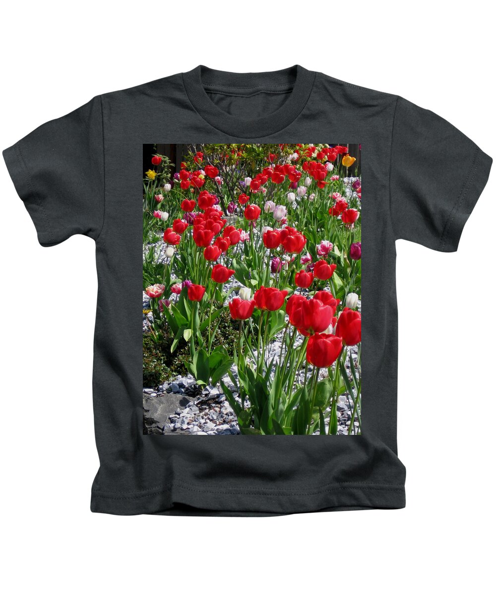 Tulip Kids T-Shirt featuring the photograph Gathering of Joy by Rory Siegel