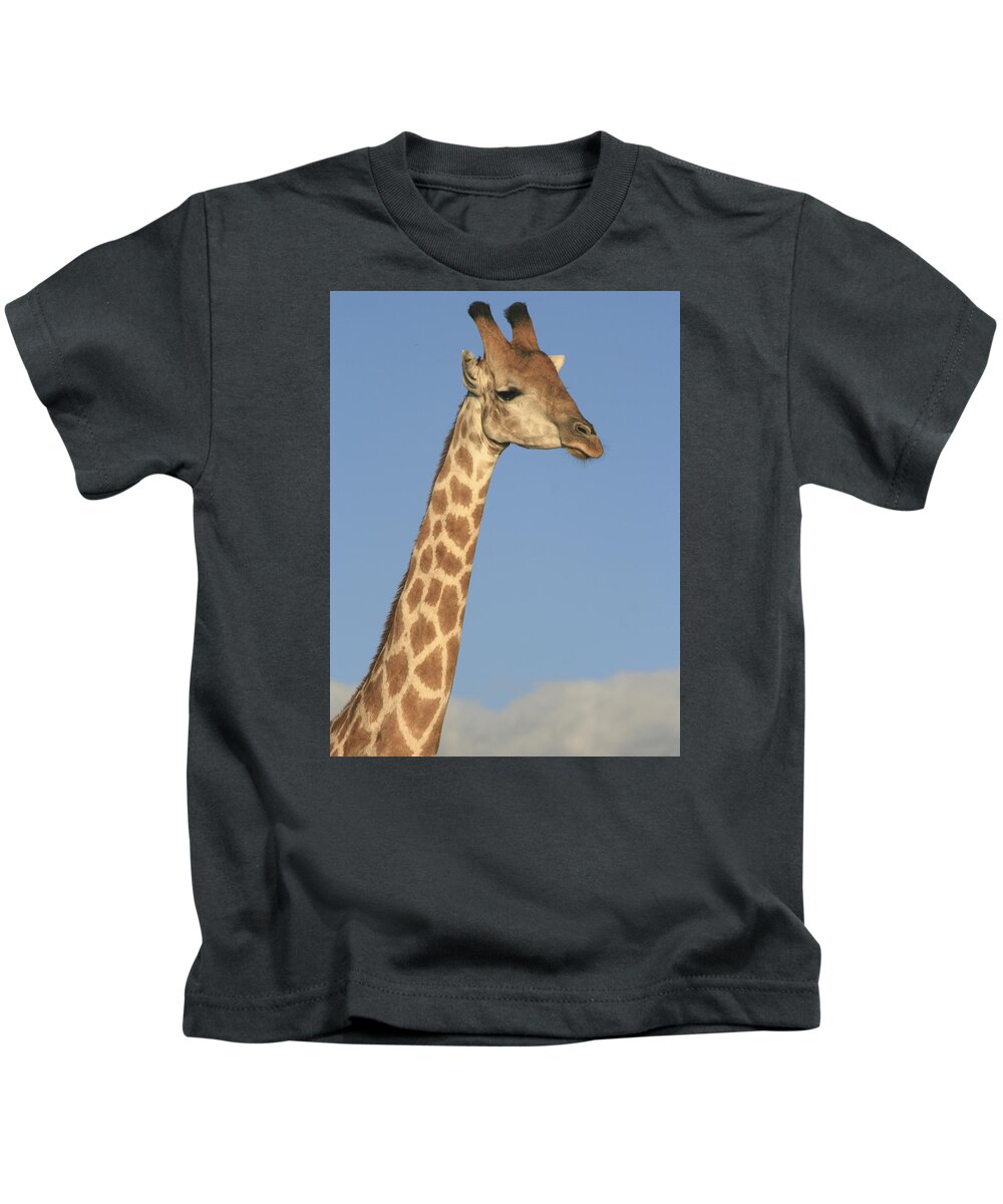 Karen Zuk Rosenblatt Art And Photography Kids T-Shirt featuring the photograph Giraffe Portrait by Karen Zuk Rosenblatt