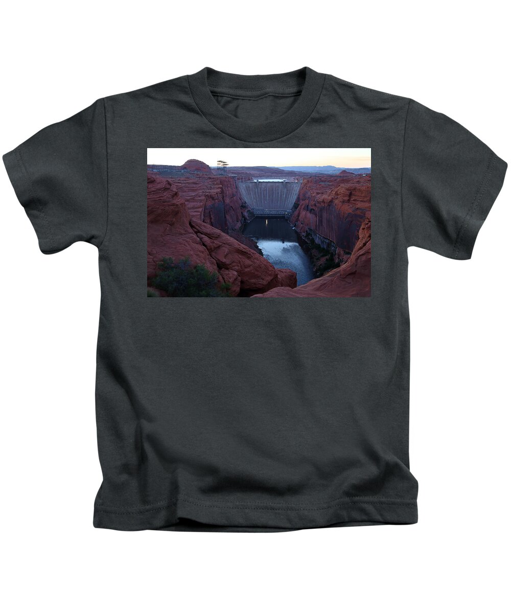 Glenn Canyon Dam Kids T-Shirt featuring the photograph Glenn Canyon Dam by Viktor Savchenko