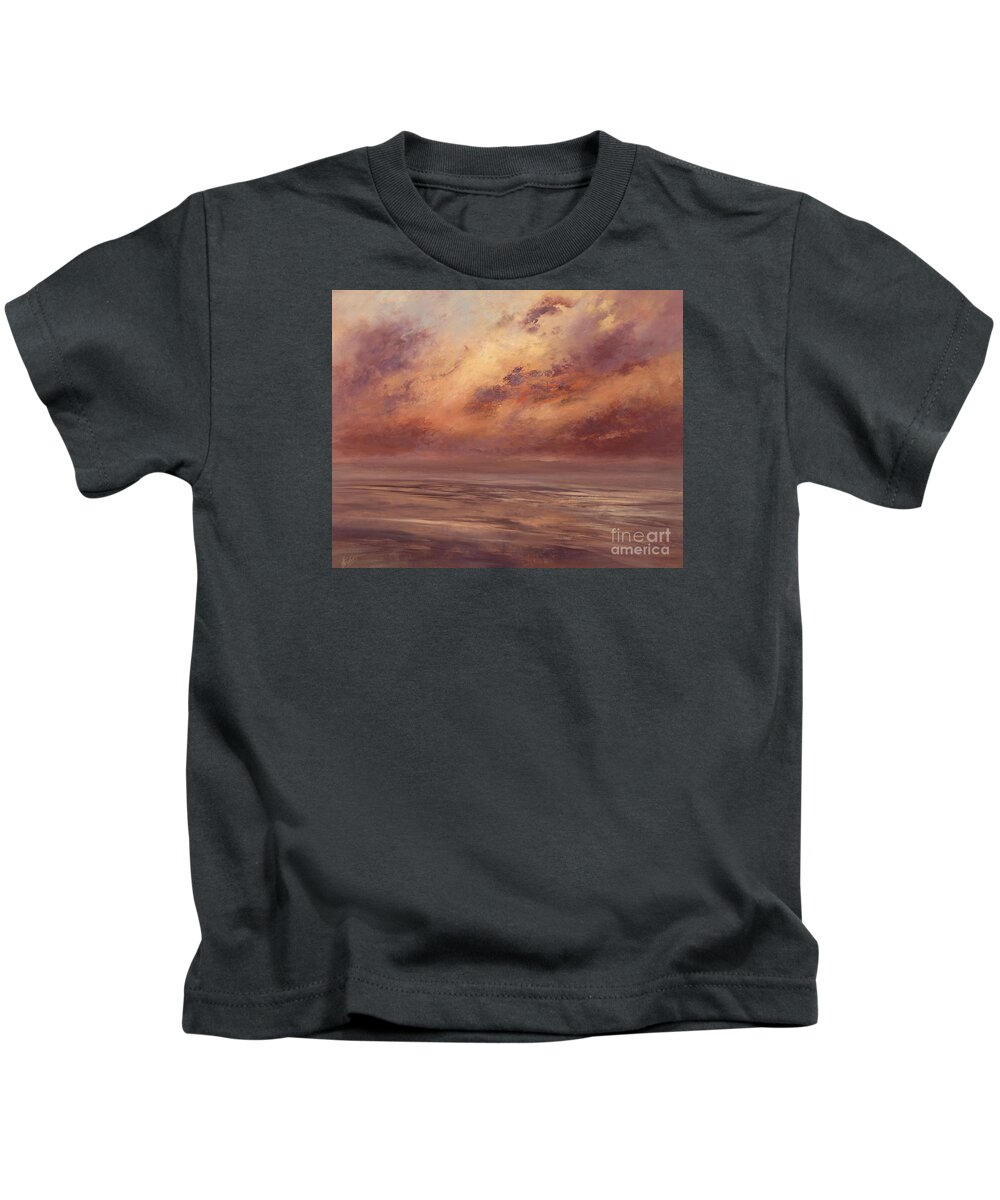 Oil Painting Kids T-Shirt featuring the painting Glowing by Valerie Travers