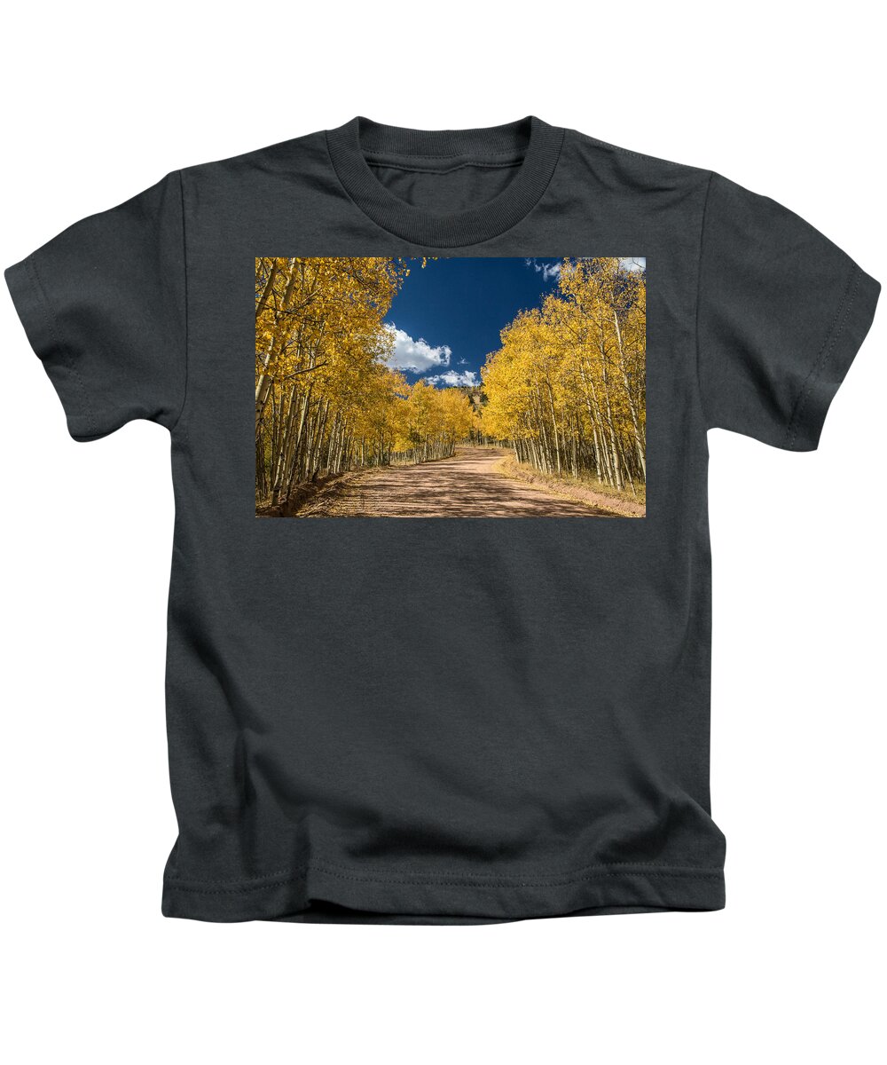 Colorado Kids T-Shirt featuring the photograph Gold Camp Road by Dawn Key