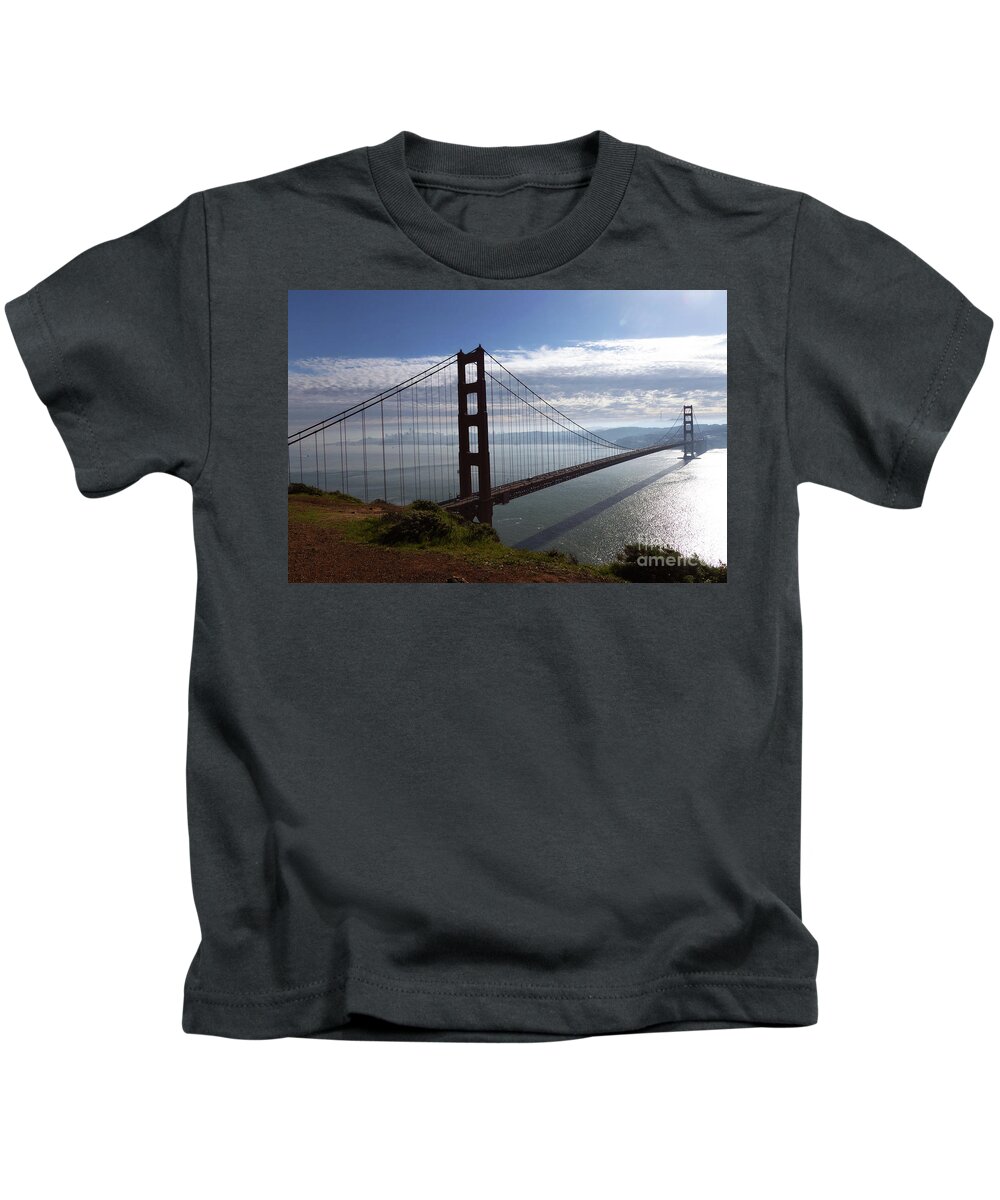 Golden Gate Bridge Kids T-Shirt featuring the photograph Golden Gate Bridge-2 by Steven Spak