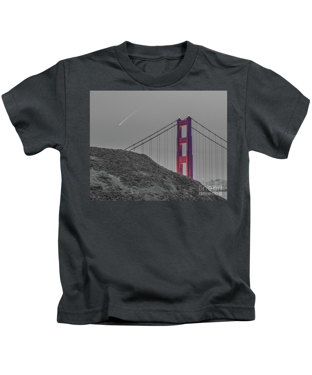 Golden Gate Bridge Kids T-Shirt featuring the photograph Golden Gate by Michael Tidwell