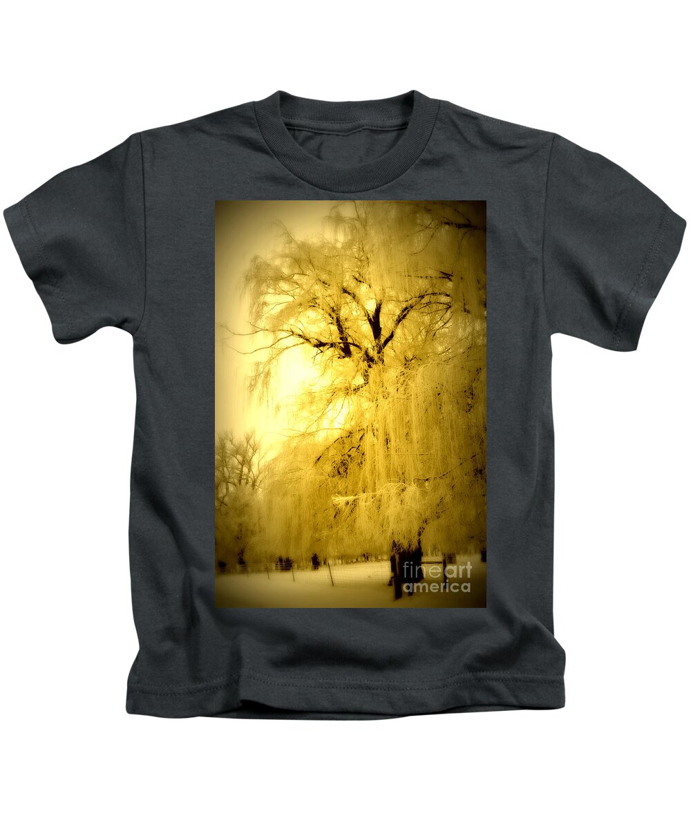 Winter Kids T-Shirt featuring the photograph Golden by Julie Lueders 