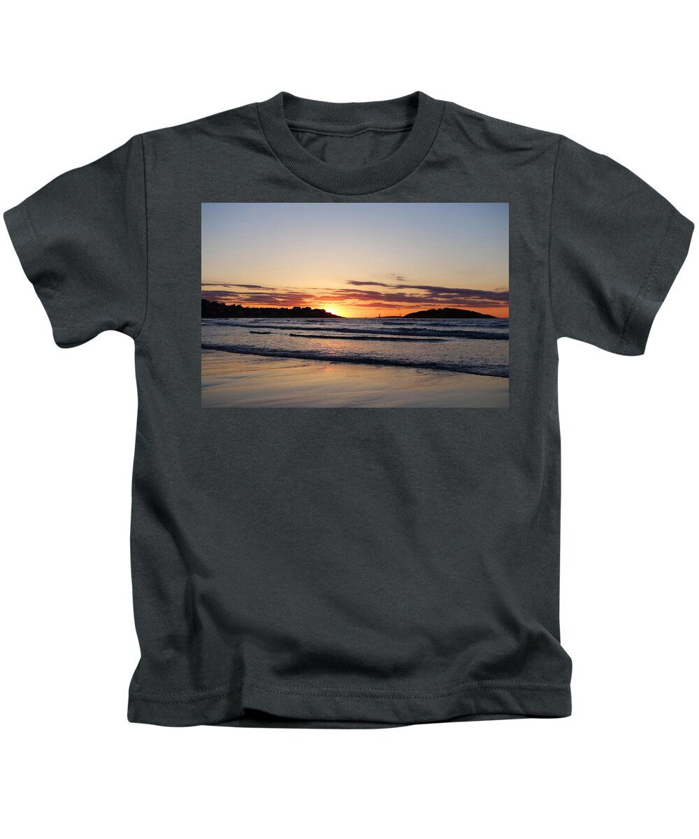 Gloucester Kids T-Shirt featuring the photograph Good Harbor Beach at Sunrise Gloucester MA by Toby McGuire