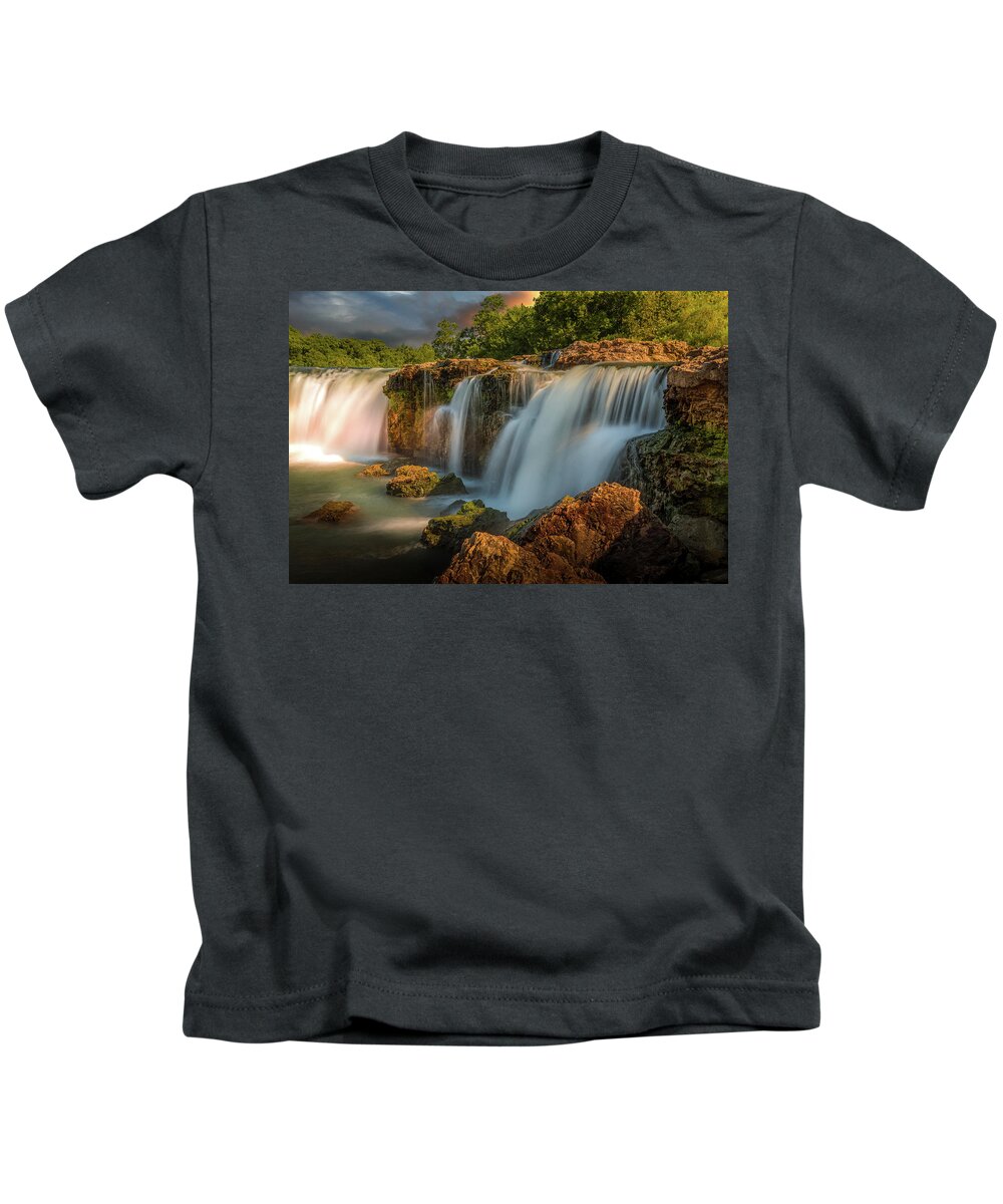 Falls Kids T-Shirt featuring the photograph Grand Falls by Allin Sorenson
