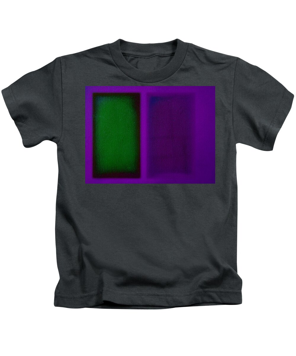 Rothko Kids T-Shirt featuring the painting Green on Magenta by Charles Stuart