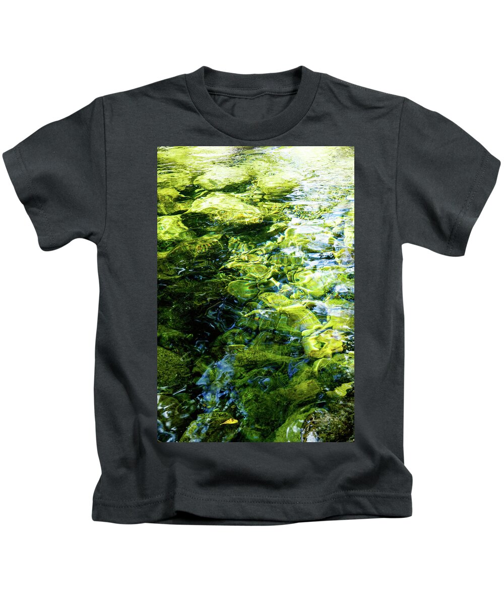 Tim Dussault Kids T-Shirt featuring the photograph Green Reflection by Tim Dussault