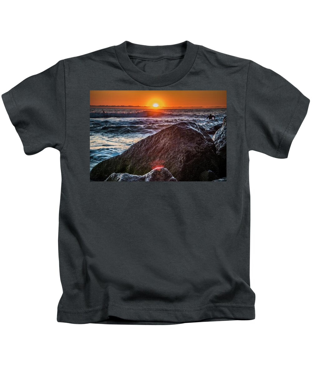 Sunrise Kids T-Shirt featuring the photograph Grommet Island 5 by Larkin's Balcony Photography