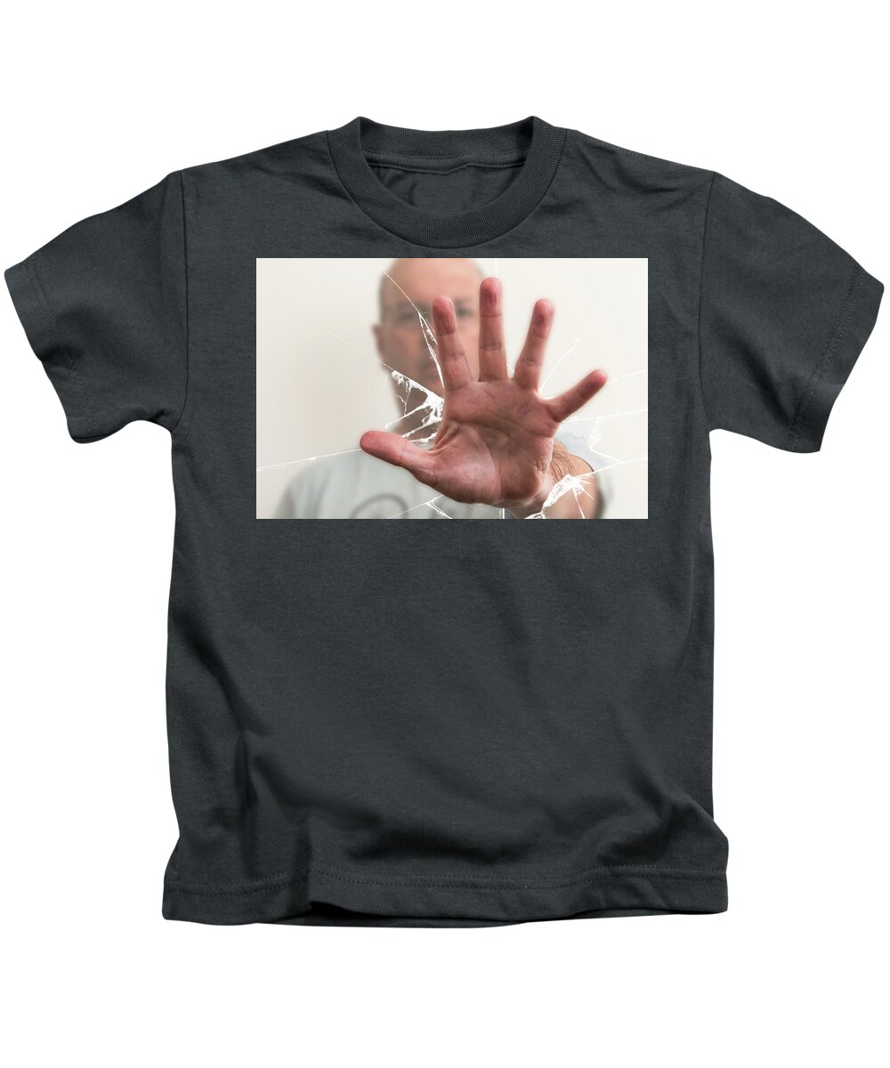 Personality Kids T-Shirt featuring the photograph Halt by Mike Gifford
