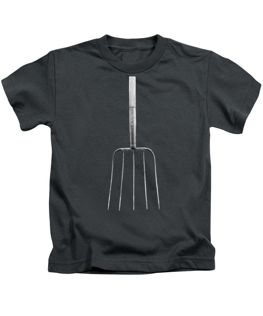 Black Kids T-Shirt featuring the photograph Hay Fork by YoPedro