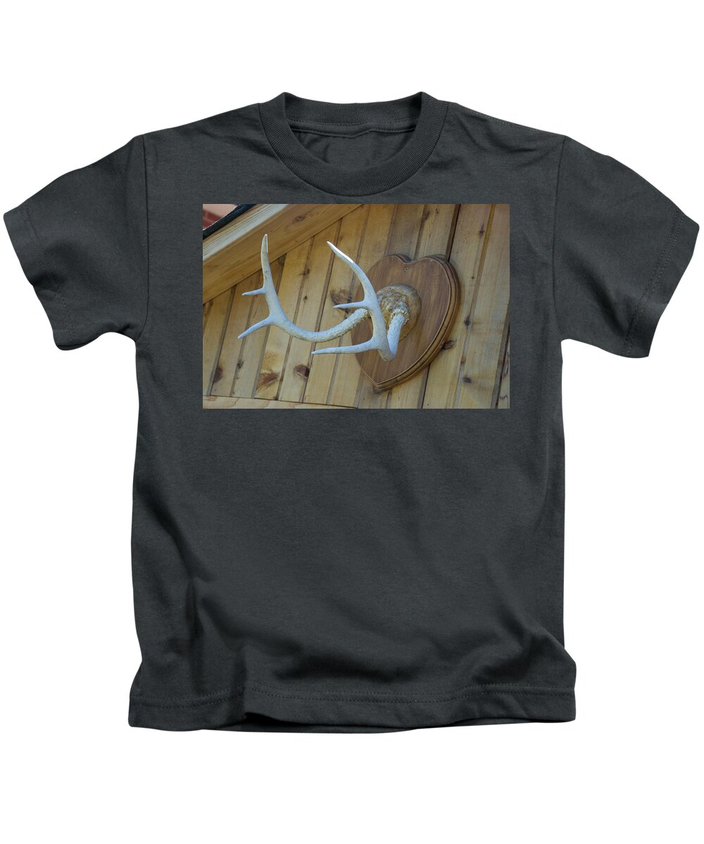 Garage Kids T-Shirt featuring the photograph Head Moose by Ee Photography