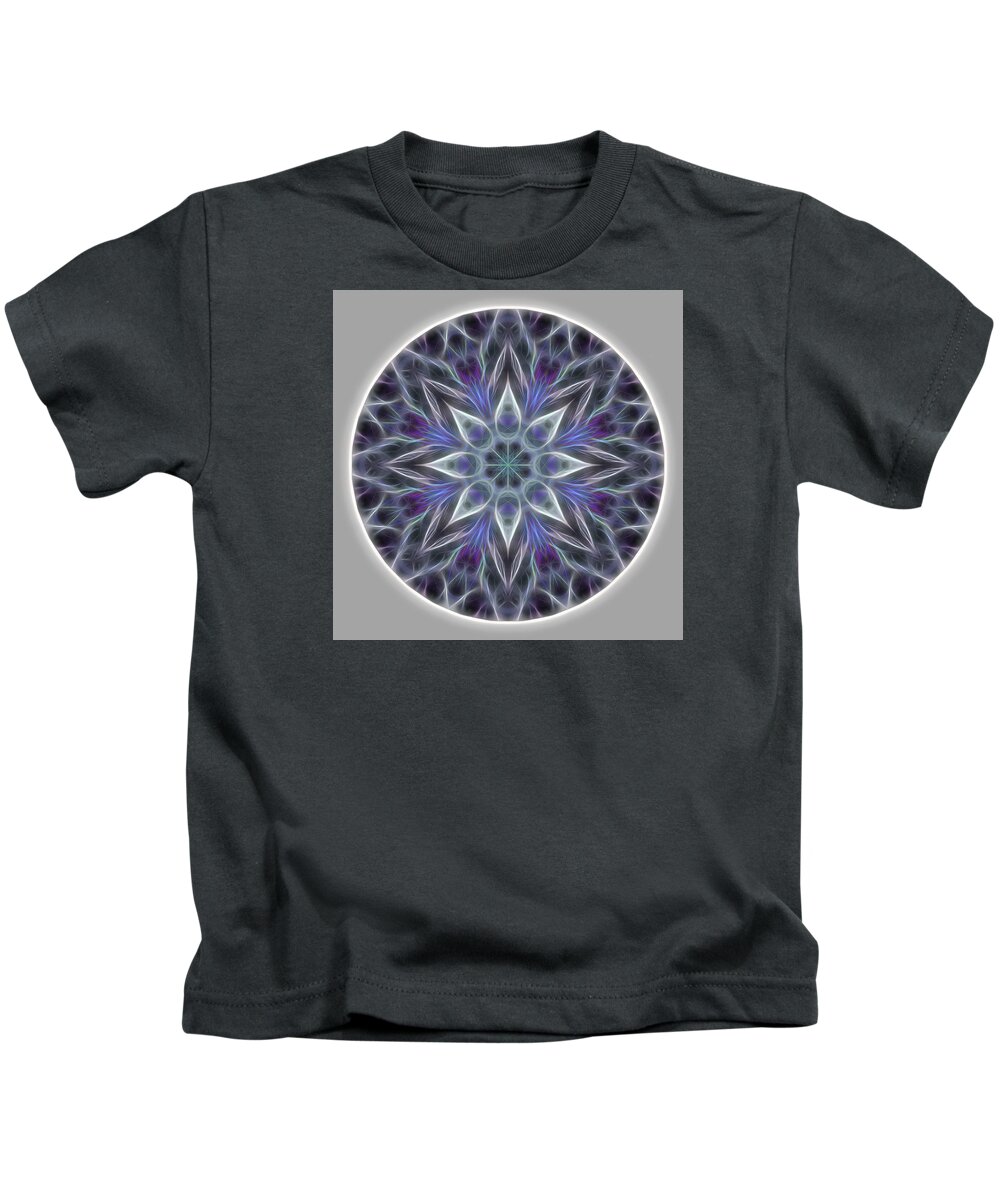 Mandala Kids T-Shirt featuring the digital art Health and Happiness Mandala by Beth Venner