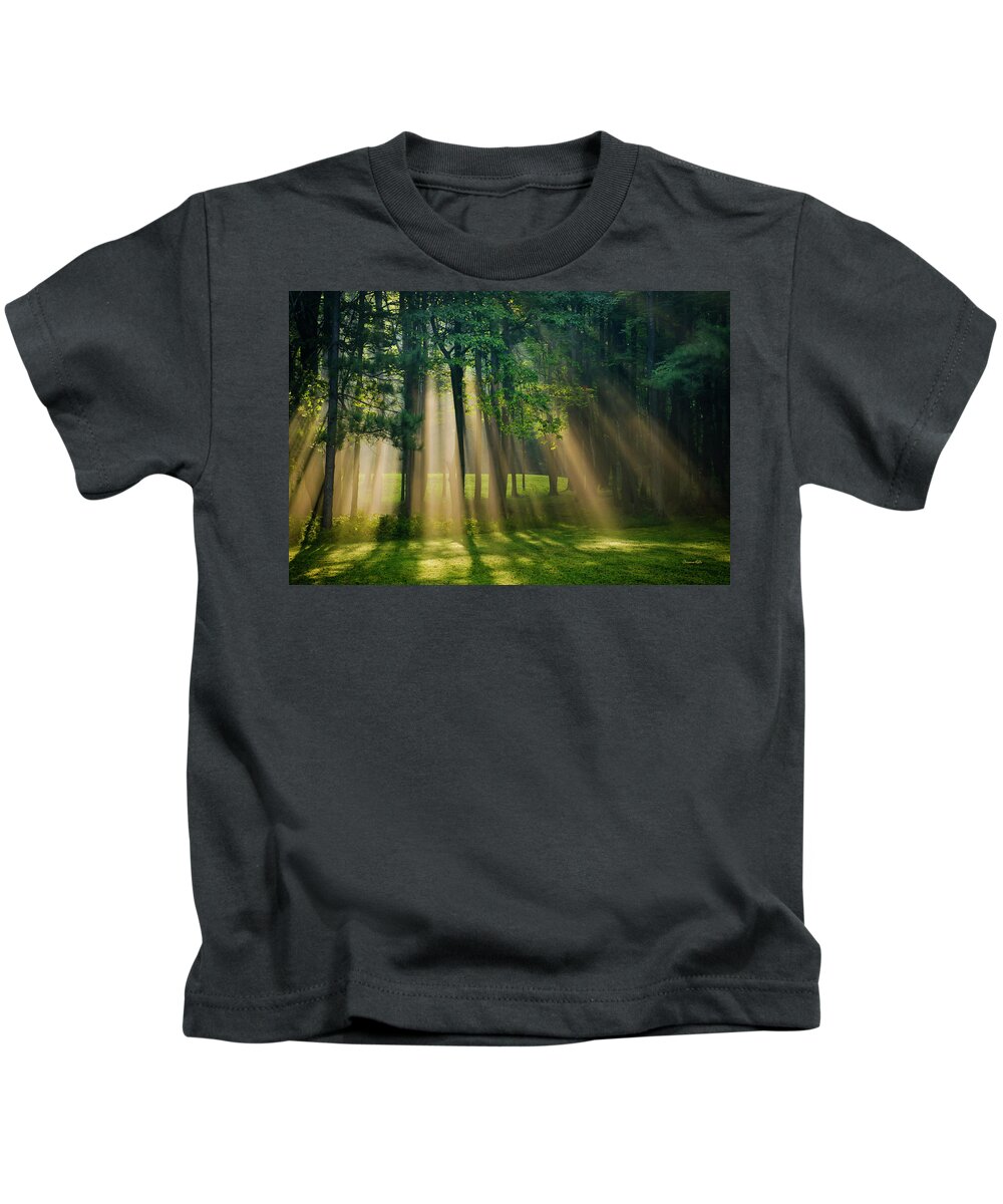 Sunrise Kids T-Shirt featuring the photograph Heavenly Light Sunrise by Christina Rollo