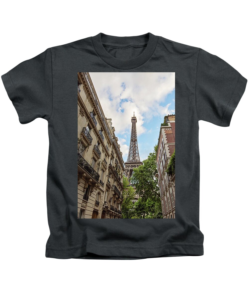 Paris Kids T-Shirt featuring the photograph Hello, Paris by Melanie Alexandra Price