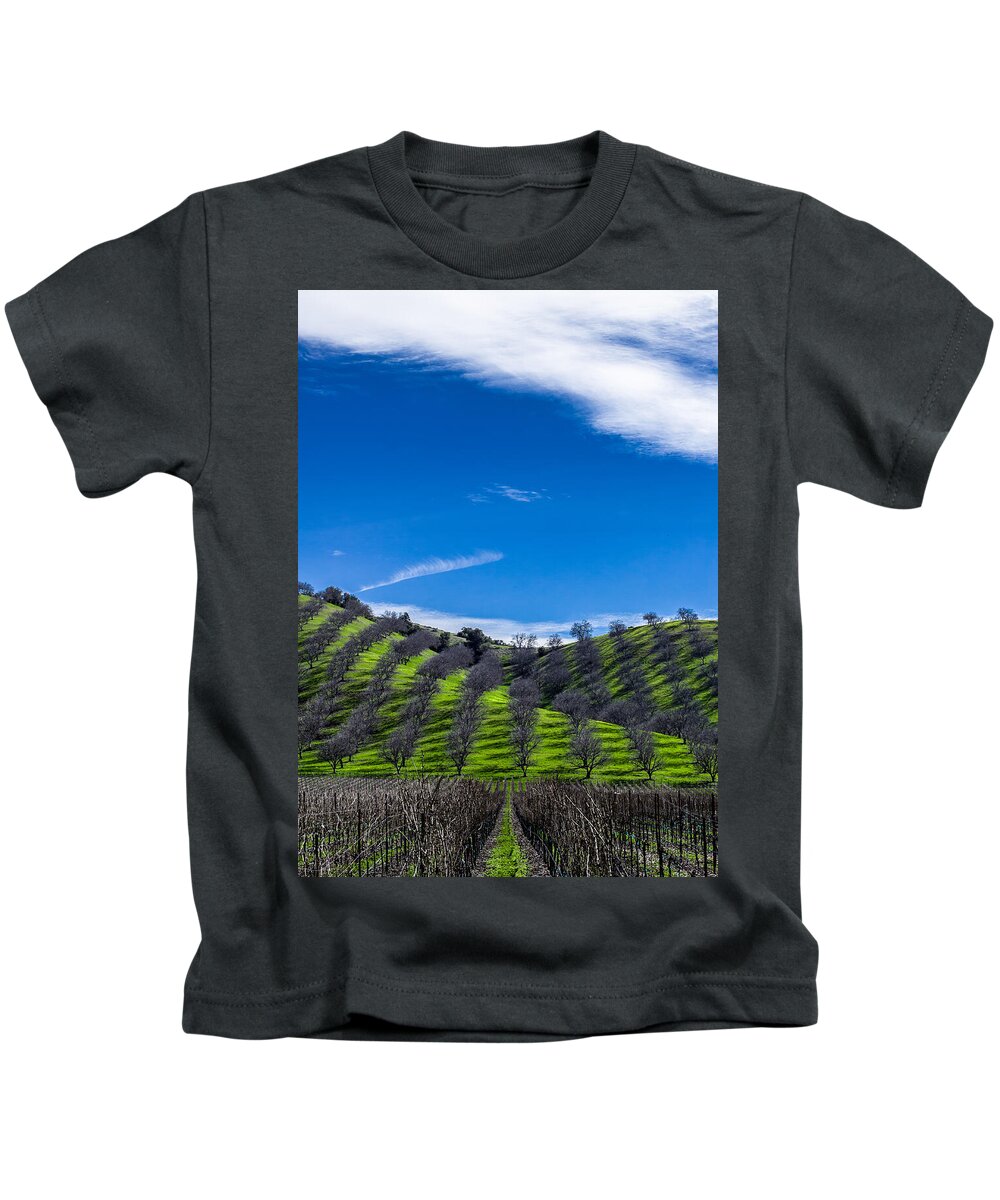 Vineyard Kids T-Shirt featuring the photograph Hidden Valley Hills by David Smith