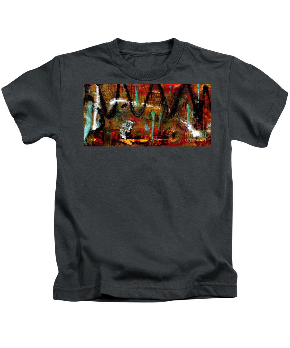 Acrylic Kids T-Shirt featuring the painting Hills and Valleys by Angela L Walker