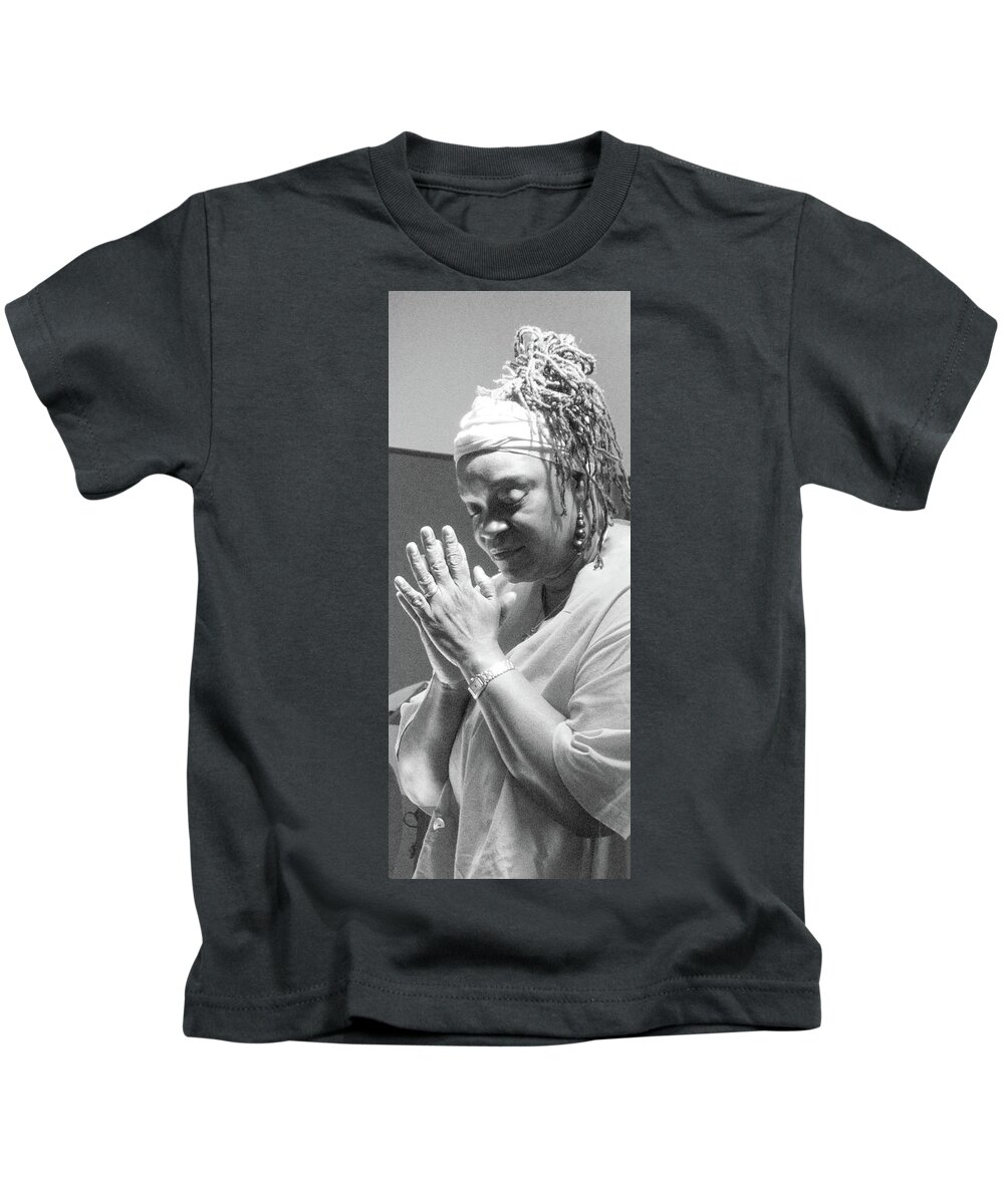 Candid Kids T-Shirt featuring the photograph Holding All Our Spirits by Noa Mohlabane