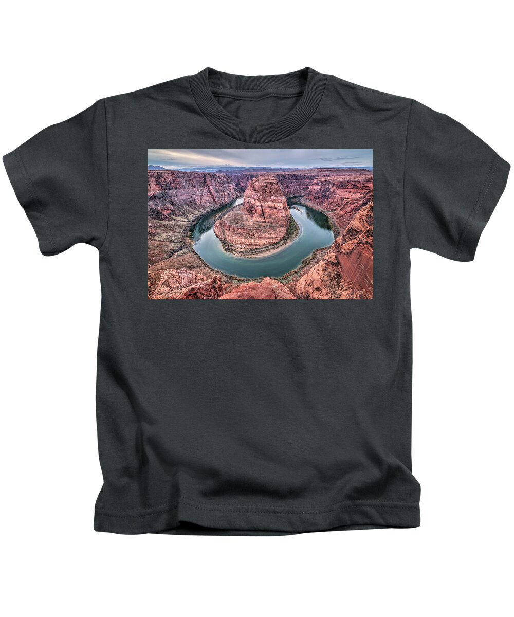 Horseshoe Bend Kids T-Shirt featuring the photograph Horseshoe Bend Arizona by Todd Aaron