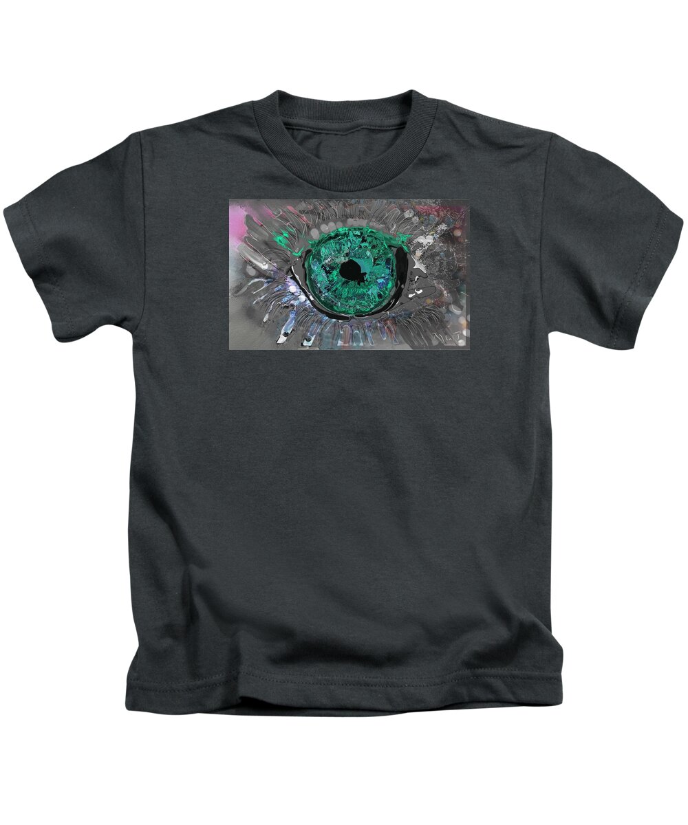 Fantasy Kids T-Shirt featuring the mixed media Human Eye by Ricardo Mester